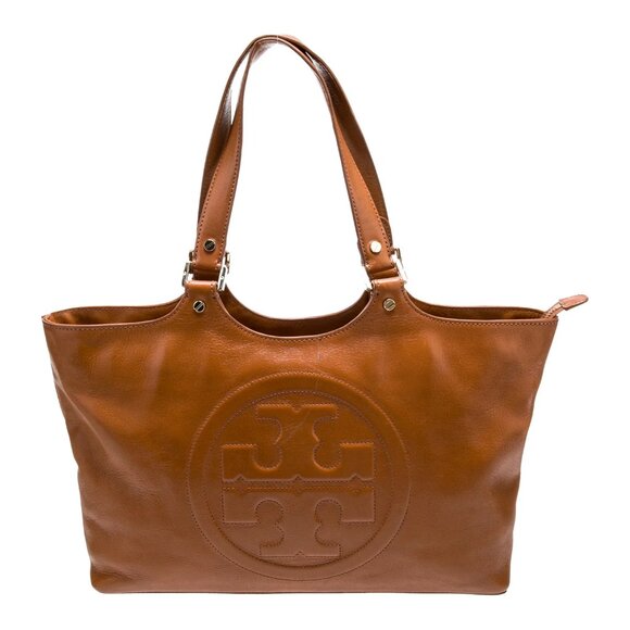 Tory Burch Leather Bombe Tote - Picture 1 of 7